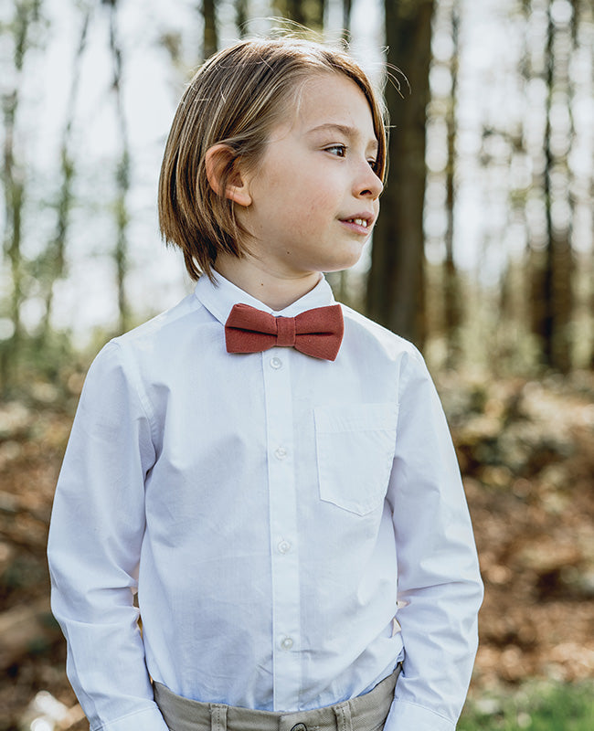 Noeud Papillon Terracotta n°3 Enfant en Effet Velours «Simon» Noeud Papillon Terracotta n°3 Enfant en Effet Velours «Simon»