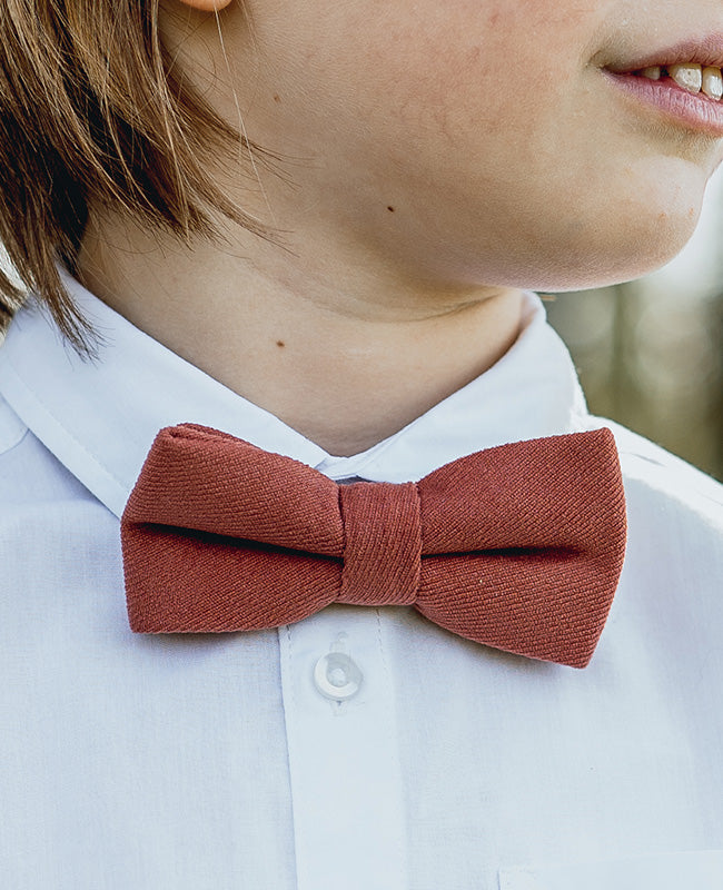Noeud Papillon Terracotta n°3 Enfant en Effet Velours «Simon» Noeud Papillon Terracotta n°3 Enfant en Effet Velours «Simon»