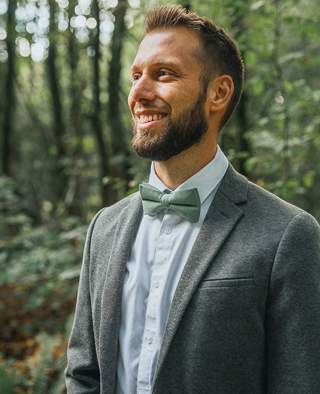 Noeud Papillon Vert n°2 Homme en Effet Velours «Simon» Noeud Papillon Vert n°2 Homme en Effet Velours «Simon»