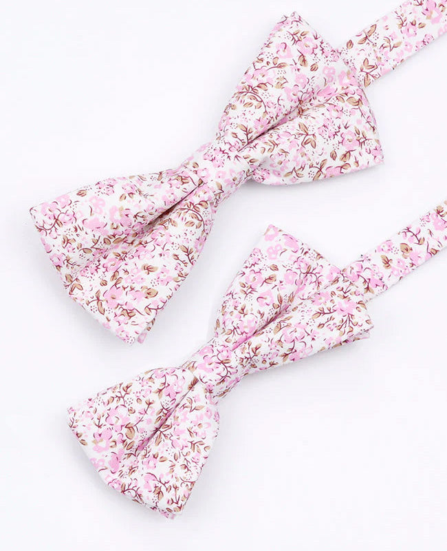 Noeuds Papillon Liberty Rose n°4 Père & Fils en Coton «Gaspard» Noeuds Papillon Liberty Rose n°4 Père & Fils en Coton «Gaspard»