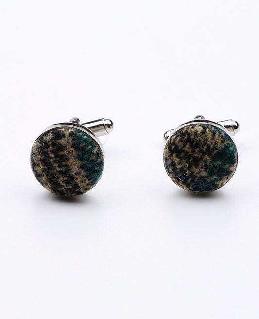 Boutons de Manchette Tartan Gris n°5 en Laine | Norbert - Unipap's