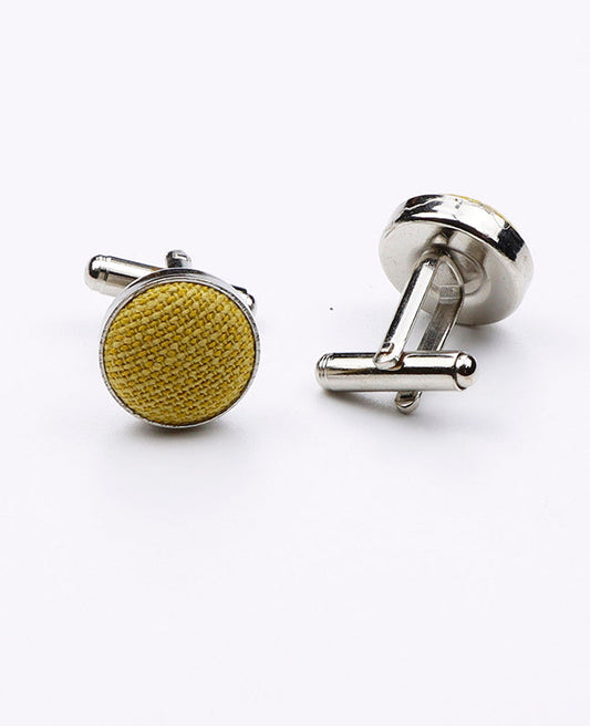 Boutons de Manchette Jaune Homme en Coton | Edgard | Unipap's