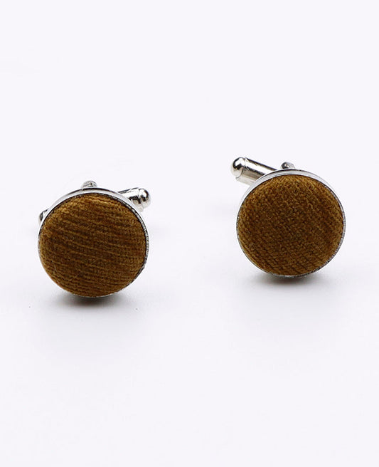Boutons de Manchette Marron n°1 en Polyester | Augustin - Unipap's