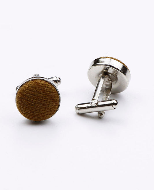 Boutons de Manchette Marron n°1 en Polyester | Augustin - Unipap's