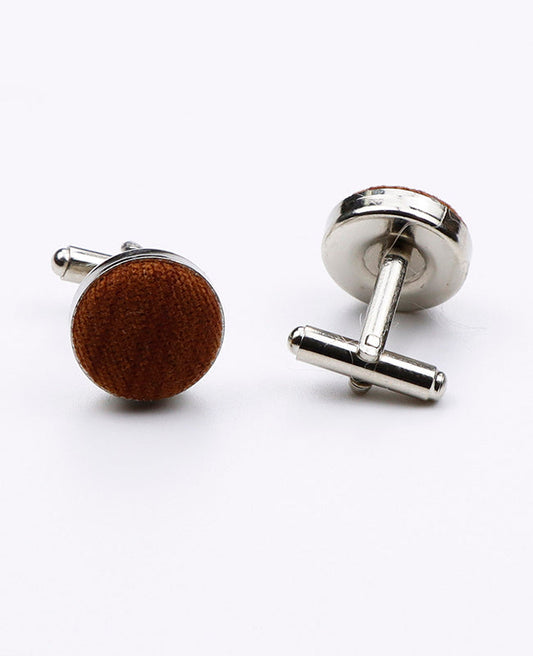 Boutons de Manchette Marron n°2 en Polyester | Augustin - Unipap's