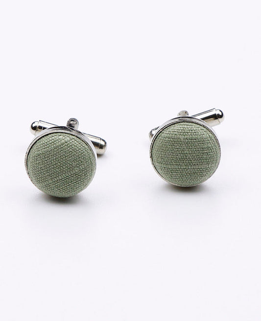 Boutons de Manchette Vert n°2 en Coton | Oscar - Unipap's