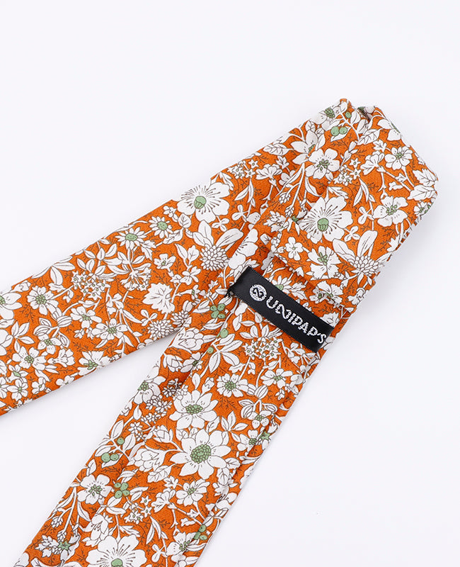 Cravate Liberty Orange Homme en Coton | Clovis - Unipap's Cravate Liberty Orange Homme en Coton | Clovis - Unipap's
