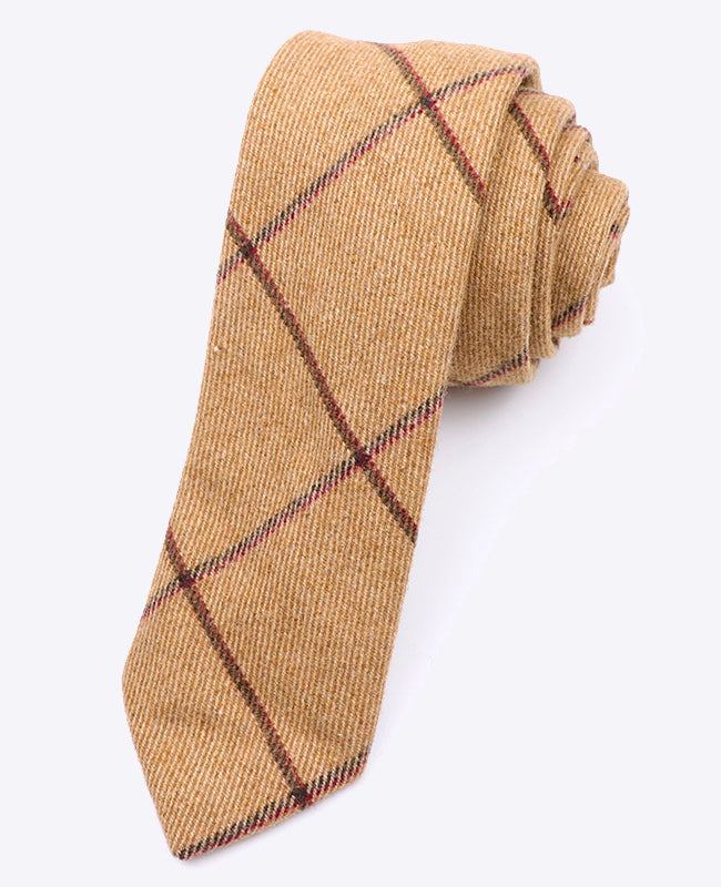 Cravate Tartan Marron n°1 Homme en Laine | Nobert - Unipap's Cravate Tartan Marron n°1 Homme en Laine | Nobert - Unipap's