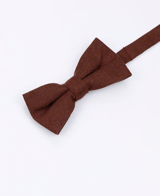 Noeud Papillon Marron n°2 Enfant en Lin | Basile - Unipap's