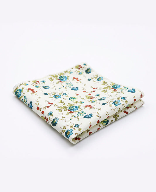 Pochette de Costume Liberty Blanc n°9 en Coton | Charles - Unipap's