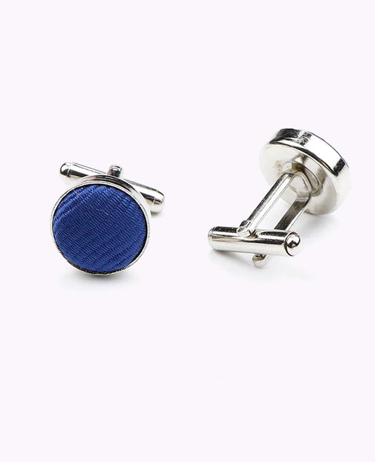 Boutons de Manchette Bleu n°2 en Polyester «Lucien»