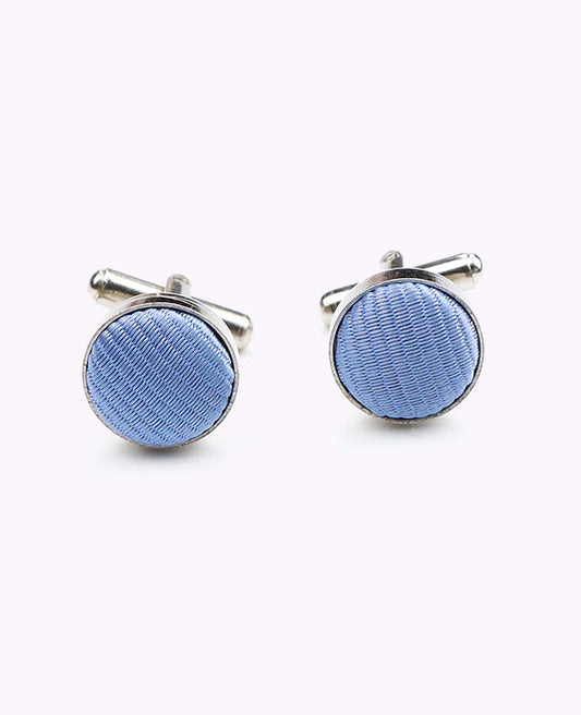 Boutons de Manchette Bleu n°5 en Polyester «Lucien»