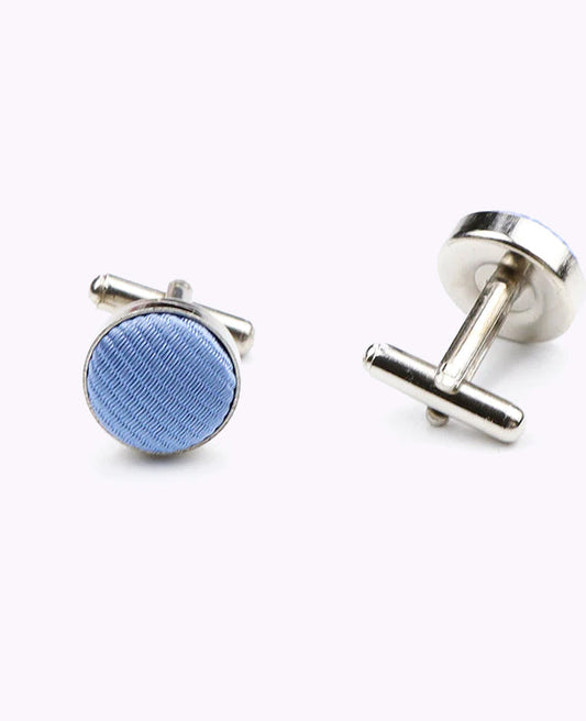 Boutons de Manchette Bleu n°5 en Polyester «Lucien»