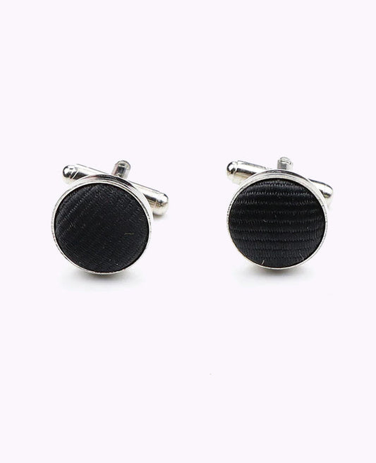 Boutons de Manchette Noir en Polyester «Lucien»