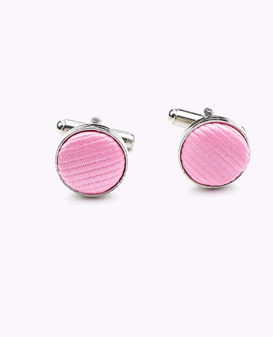 Boutons de Manchette Rose en Polyester «Lucien»