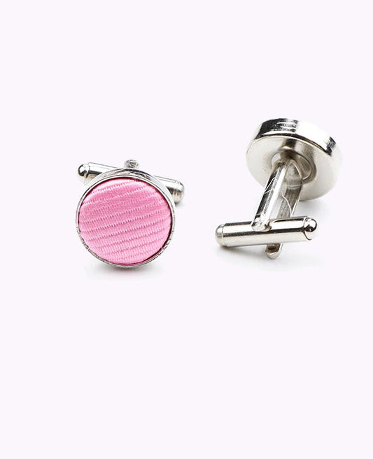 Boutons de Manchette Rose en Polyester «Lucien»