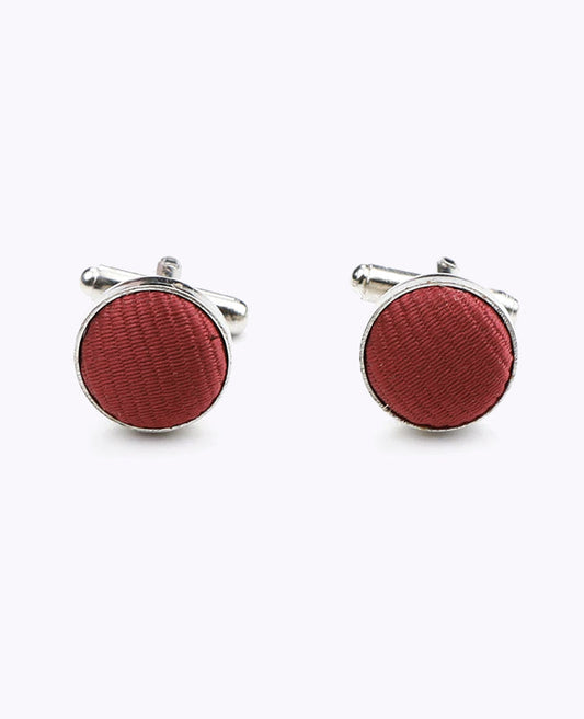 Boutons de Manchette Rouge n°1 en Polyester «Lucien»