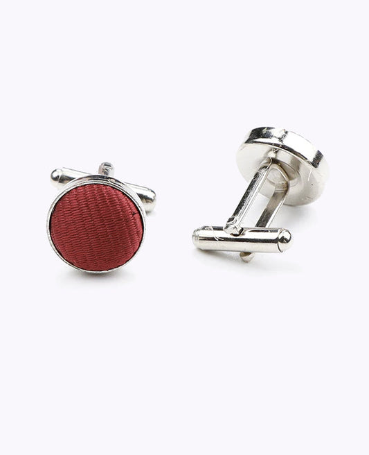 Boutons de Manchette Rouge n°1 en Polyester «Lucien»