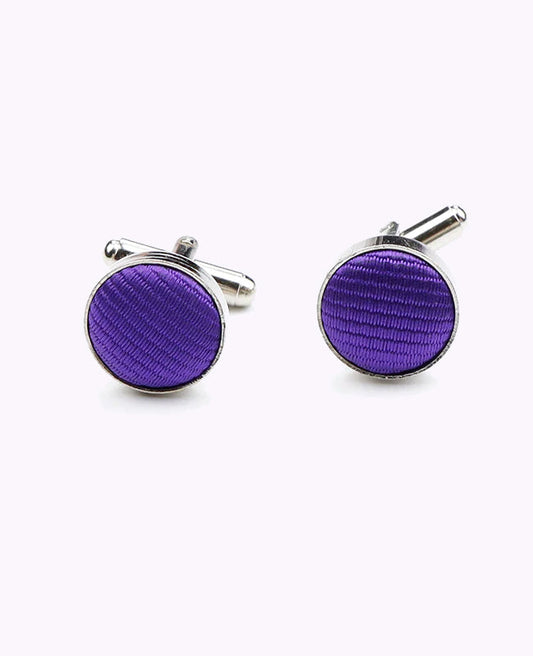 Boutons de Manchette Violet n°1 en Polyester «Lucien»