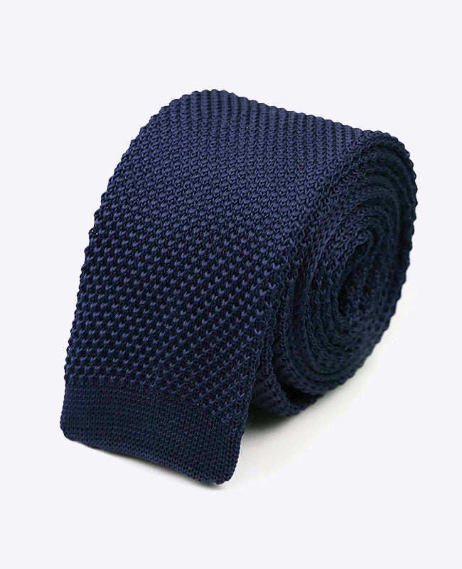 Cravate Bleu n°2 Homme en Tricot «Léon»