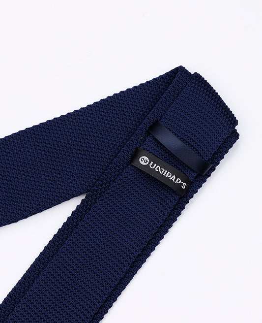 Cravate Bleu n°2 Homme en Tricot «Léon»