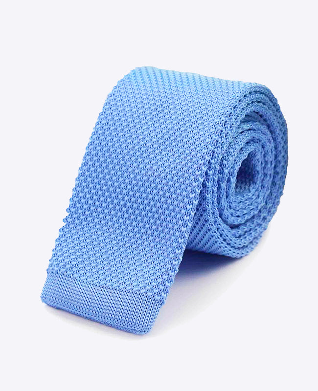 Cravate Bleu n°3 Homme en Tricot «Léon»