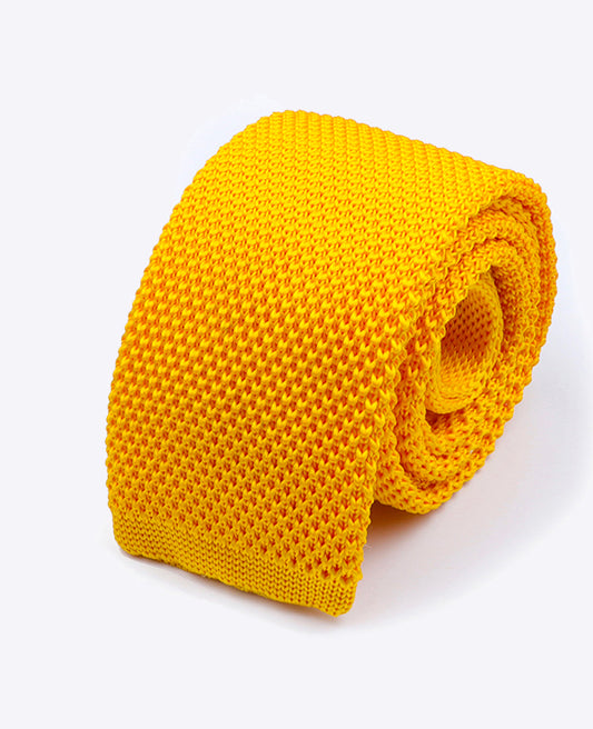 Cravate Jaune Homme en Tricot «Léon»