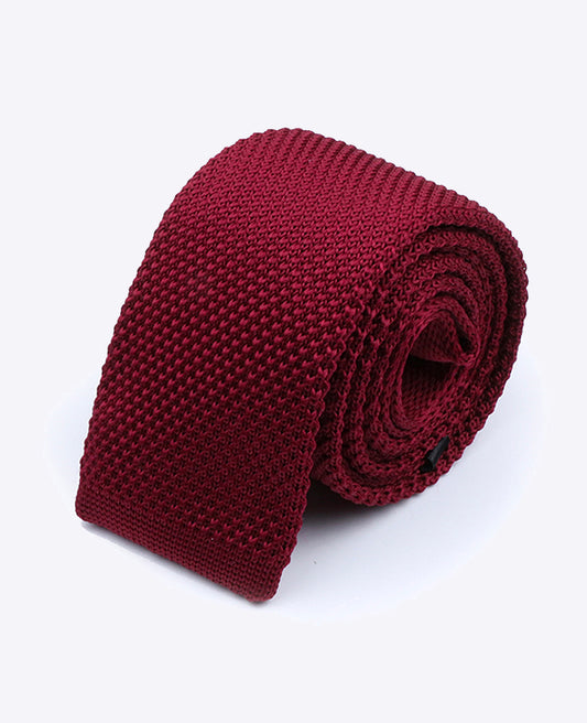 Cravate Rouge n°1 Homme en Tricot «Léon»