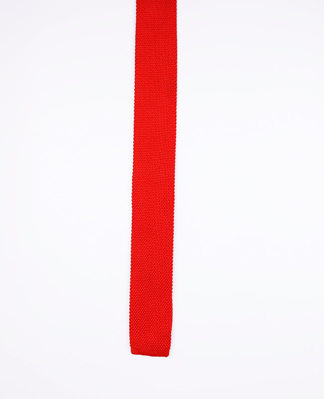 Cravate Rouge n°2 Homme en Tricot «Léon»