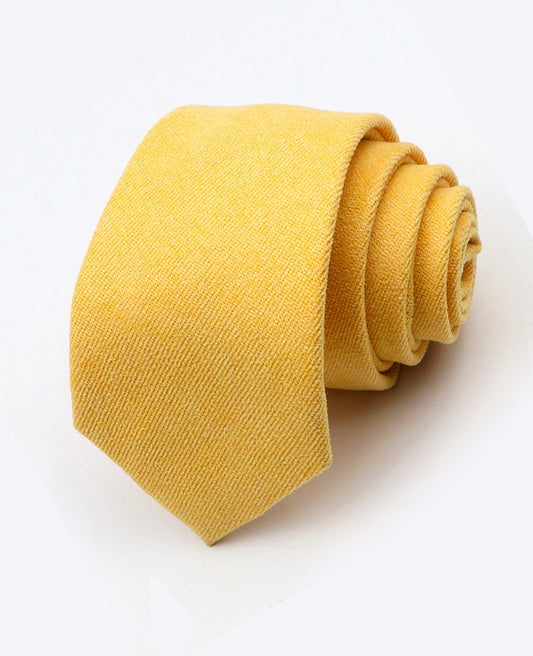 Cravate Jaune n°1 Homme en Effet Velours «Simon»