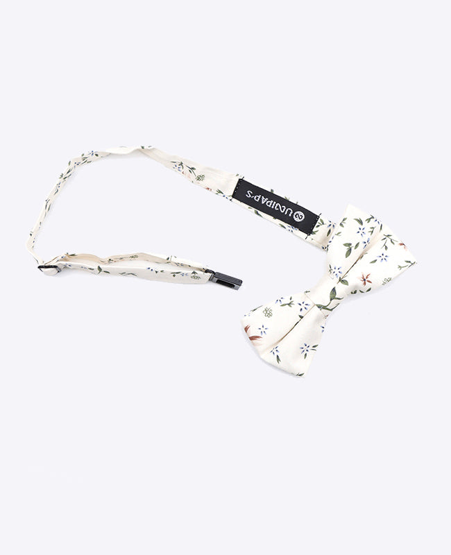 Noeud Papillon Liberty Blanc n°8 Homme en Coton «Charles»