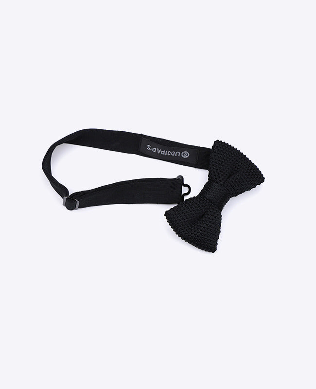 Noeud Papillon Noir Enfant en Tricot «Léon»