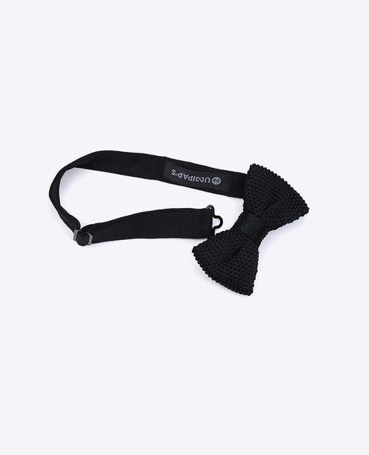 Noeud Papillon Noir Enfant en Tricot «Léon»