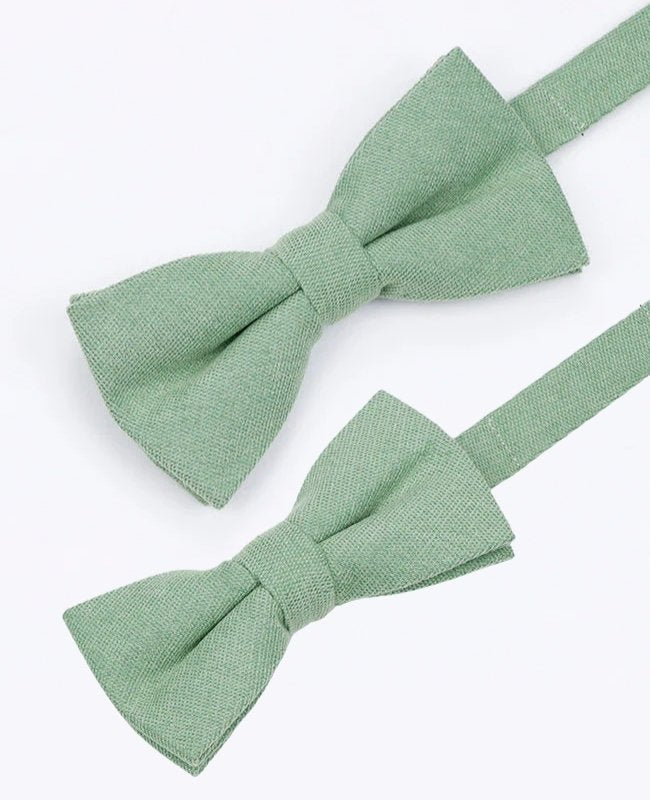 Noeuds Papillon Vert n°2 Père & Fils en Effet Velours «Simon»