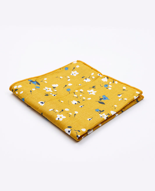 Pochette de Costume Liberty Jaune en Coton «Gaspard»