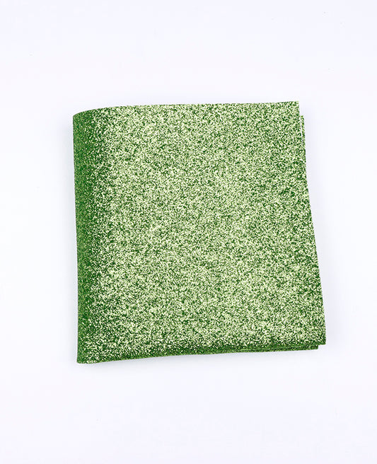 Pochette de Costume à Paillette Vert n°2 en Polyester «Olive»