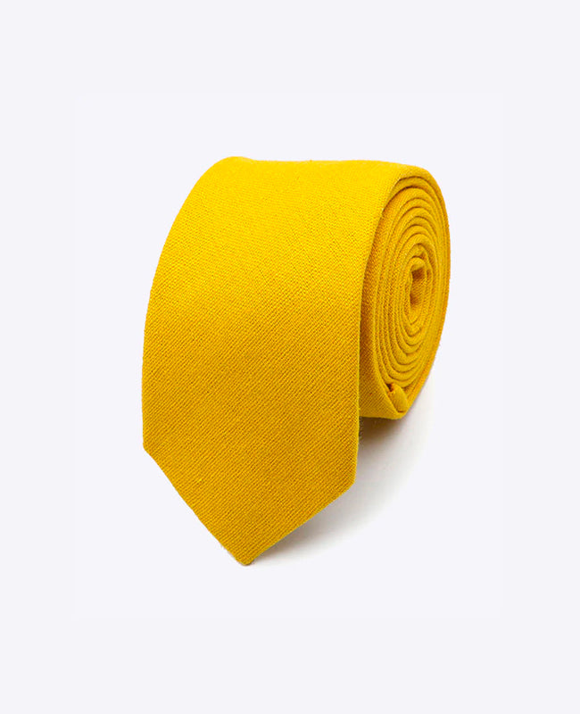 Cravate jaune unipap's collection