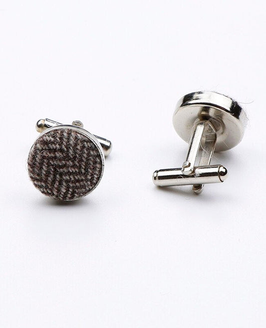 Boutons de Manchette Gris n°3 en Laine | Claude - Unipap's