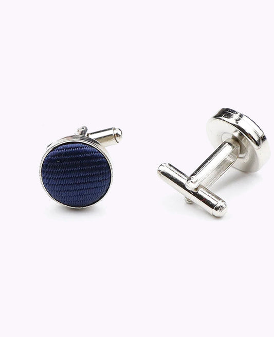 Boutons de Manchette Bleu n°1 en Polyester