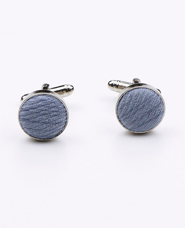 Boutons de Manchette Bleu n°2 en Polyester | Augustin - Unipap's
