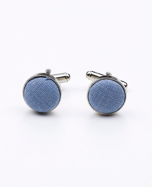 Boutons de Manchette Bleu n°3 en Polyester | Octave - Unipap's