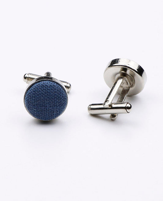 Boutons de Manchette Bleu n°8 Homme en Coton | Edgard | Unipap's