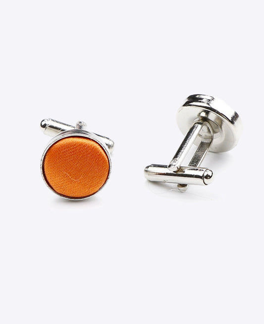 Boutons de Manchette Orange en Polyester | Jules - Unipap's