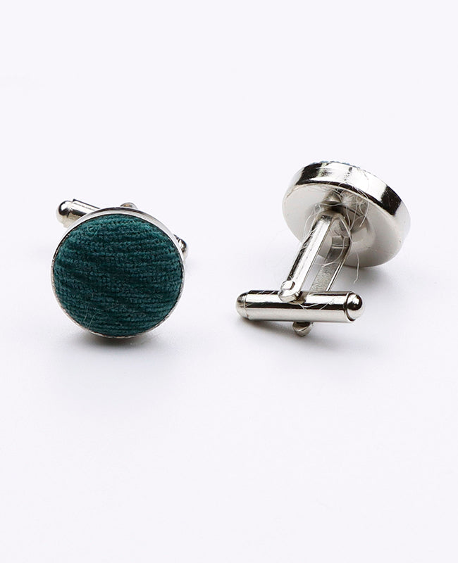 Boutons de Manchette Vert n°1 en Polyester | Augustin - Unipap's