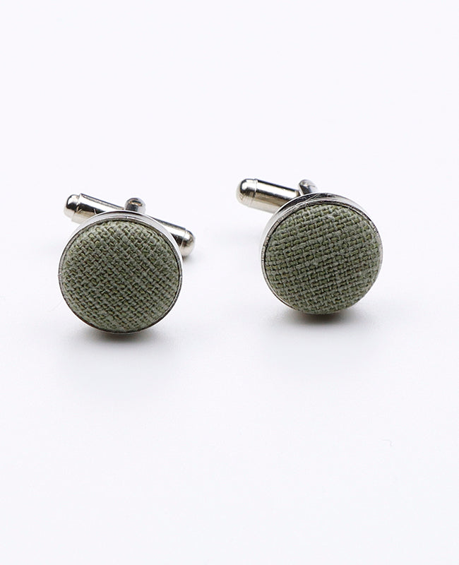 Boutons de Manchette Vert n°2 en Coton | Edgard - Unipap's