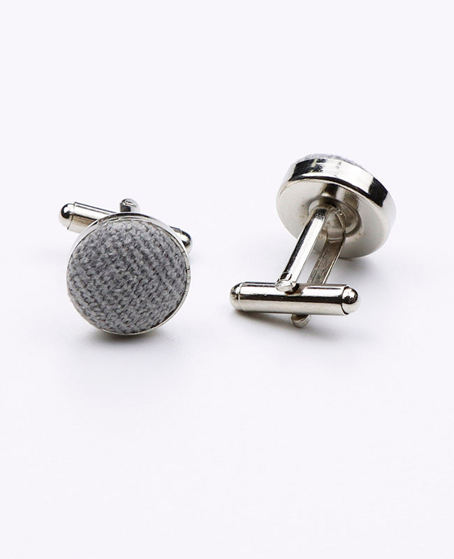 Boutons de Manchette Gris n°1 en Effet Velours | Simon - Unipap's