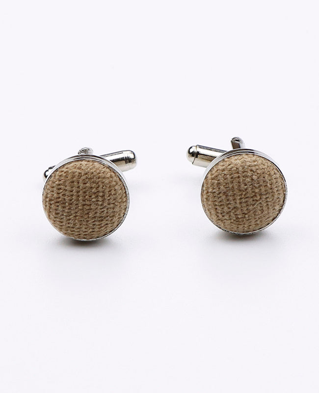 Boutons de Manchette Marron n°3 en Velours | Simon - Unipap's