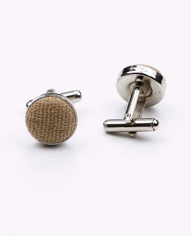 Boutons de Manchette Marron n°3 en Velours | Simon - Unipap's