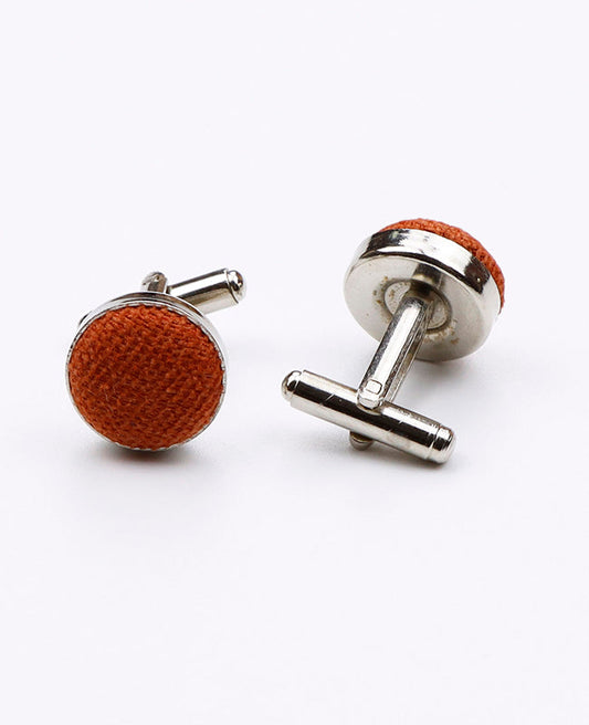 Boutons de Manchette Orange n°2 en Velours | Simon - Unipap's