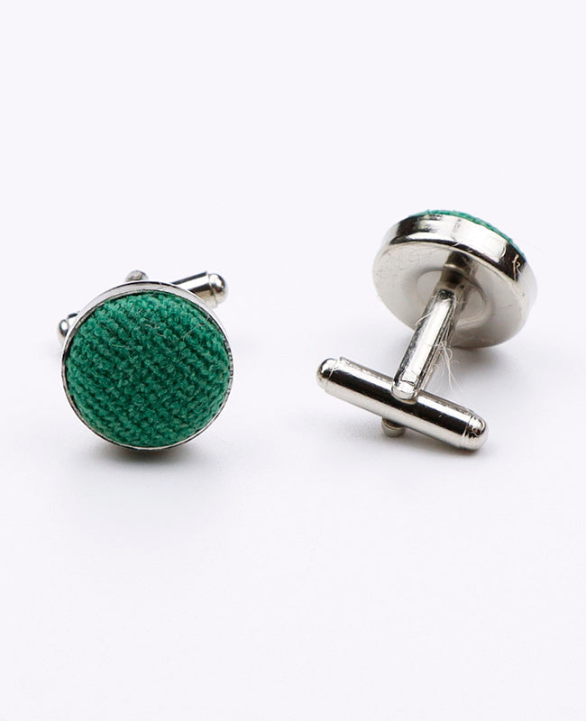 Boutons de Manchette Vert n°3 en Effet Velours | Simon - Unipap's